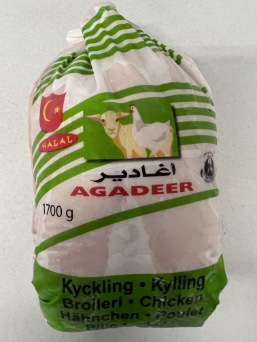 hel kyckling agadeer 1700g