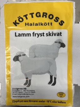 fryst skivat lamm