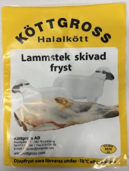 skivad lammstek fryst