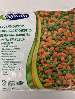 mix grönsaker med ärtor och morötter